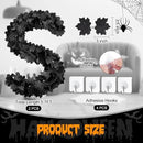Joyhalo 2 Pack Halloween Garland, 5.7FT Black Leaf Garland for Mantle, Artificial Hanging Black Maple Leaves Vines, Spooky Halloween Outdoor Floral, Haunted Mansion, Fireplace, Fall Decor by CozyNest Decor