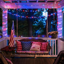 JMEXSUSS 2 Pack Red White and Blue Solar Lights, 200LED 75.5ft Patriot Solar String Lights Outdoor Waterproof, 8 Modes 4th of July Light for Independence Day Patio Garden Tree Decorations by GreenHaven Gardens