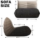 Bean Bag Chair, Fireside Chair Bean Bag Sofa Large Bean Bag Chair for Adults, Bean Bag Chairs for Teens with High Density Comfortable Foam, Memory Foam Bean Bag for Living Room, Bedroom (Black&White) by CozyNest Decor