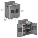 ECR4Kids Play Kitchen Stove, Wooden Playset, Grey Wash by TinyTreasures Baby Boutique