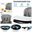 INFANS 4 in 1 High Chair–Booster Seat, Convertible Highchair w/Adjustable Height and Recline,Removable Tray,DetachableCushion, Installation-Free,Simple Fold for Baby, Infant& Toddler by TinyTreasures Baby Boutique