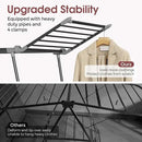 APEXCHASER Clothes Drying Rack Foldable, Large Drying Rack Clothing, Winged Laundry Rack Folding Indoor Outdoor, Metal Clothes Airer for Bedding Towel Sweater Heavy Duty, 68.9" X 23.6" X 41.3", Black by CozyNest Decor