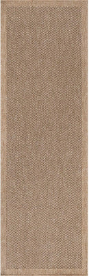 CAMILSON Indoor and Outdoor Runner Rug Natural Herringbone Seagrass Boho Design Easy-Cleaning Non Shedding Fiber Living Room Bedroom Garden Patio and Kitchen Washable Outside Carpet Alfombras (2x7) by CozyNest Decor