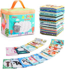 Jollybaby Soft High Contrast ABC Alphabet/Letters Flash Cards for Baby 0-3-6-9-12-18 Month, Reusable Cloth Fabric Curious Flashcards for 1 Years Old by TinyTreasures Baby Boutique