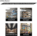 60"x24"x72" Black 5-Tier Premium Metal Wire Shelving NSF 4000 LBS MAX Capacity Heavy Duty Steel Storage Rack for Warehouse, Garage, Hospital, Commercial Space & School w/Premium Wheels by CozyNest Decor