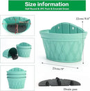 Sungmor Wall Hanging Planters,11.5 Inch Hanging Flower Pots for Railing Fence - Indoor Outdoor Balcony Wall Planter Hanging Basket, Plastic Pot Plant Container - Half Round & 3PC Pack & Green by CozyNest Decor