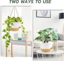 ZMTECH 12 Inch Hanging Planters for Outdoor, 2 Pack Self Watering Pots for Indoor Plants, Large Hanging Baskets for Plants Outdoor with Visual Reservoir and Drainage Hole(White) by GreenHaven Gardens