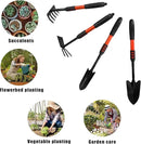Luwint Gardening Tools Kit, Pack of 4 Garden Tool Set with Non-Slip Handle, Sturdy Classic Utility Tool Heavy Duty Steel Garden Tools with Long Ergonomic Handle for Maintaining Lawn Garden Vege by GreenHaven Gardens