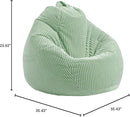 LPMOERA Bean Bag Chairs for Kids/Teen with Memory Foam Filling Bean Bag Sofa with Soft Corduroy Fabric BeanBag Chair for Living Room Bedroom College Dorm Reading Chair Greyish-Green by TinyTreasures Baby Boutique
