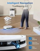 ECOVACS DEEBOT T50 PRO Omni Robot Vacuum and Mop, 3.19” Ultra-Slim, 15,000Pa Suction, ZeroTangle 2.0, TruEdge Edge Cleaning, AIVI 3D Obstacle Avoidance, Auto Mop Wash & Dry, Self-Emptying,White by CozyNest Decor