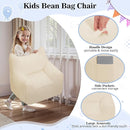 HOMMPA Bean Bag Chair for Kids Stuffed Toddler Bean Bag Sofa with Pocket Filler Cat Shaped Bean Bag Chair Boys and Girls Baby Lazy Floor Sofa Chair for Gaming Reading Playing Beige by TinyTreasures Baby Boutique