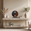 Decozen Handcrafted Solid Wood Yin Yang Sculpture Ideal for Home, Mantel, Fireplace, and Foyer Decor - Valentines Day Gifts by CozyNest Decor