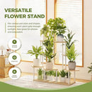 Bamworld Large Plant Stand Indoor, 9 Tier Tall Metal Plant Shelf for Multiple Plants, Tiered Flower Stand for Patio Garden Balcony Living Room Bedroom(White) by GreenHaven Gardens