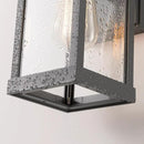 mirrea 11" Classic Outdoor Wall Sconce 1 Light in Matte Gray Rectangular Metal Frame and Clear Glass Shade Waterproof Porch Light Patio Light Pack of 2 by CozyNest Decor