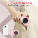 Digital Camera 4K 64MP - Vlogging Camera for Kids & Beginners | 18X Zoom Point and Shoot Camera Anti Shake, Compact with Flash, Gift for Boys Girls(Pink+Silver) by TinyTreasures Baby Boutique