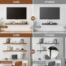 Heimlove Floating Shelves for Wall 48 Inches Long,9.3" Deep Walnut Floating Shelf Set of 2,Wall Mounted Wood Shelves for Bathroom Bedroom Living Room Kitchen Office,Shelf for Books Storage Room Decor by CozyNest Decor