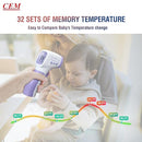 CEM DT-8806 Digital Thermometer for Adults and Kids, No Touch Forehead Thermometer for Baby, 2 in 1 Body Surface Mode Infrared Thermometer with Fever Alarm and Instant Accuracy Readings, Purple by TinyTreasures Baby Boutique