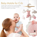 EERKEOD Baby Crib Mobile Bunny Nursery Mobile for Boys Girls Teddy Velvet Mobile Nursery Decor for Infant Bedroom Hanging Baby Mobile for Bassinet Newborn Baby Gift（Pink Bunny） by TinyTreasures Baby Boutique