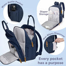 RUVALINO Diaper Bag Backpack, Multifunction Travel Pack Maternity Baby Changing Bags, Large Capacity, Waterproof, Peacock Blue by TinyTreasures Baby Boutique