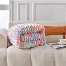 Ultra Soft Chunky Knit Blanket Throw -50x60 Hand Knitted Warm Chenille Throw Blanket, Home Decor Soft Thick Yarn Cable Knit Blanket Breathable Fleece Banket Christmas for Couch Bed Sofa Best GIF by CozyNest Decor