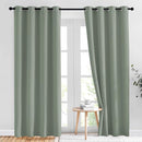 NICETOWN Blackout Sage Green Curtains 84 inch Length 2 Panels Set - Chic Thermal Insulated Grommet Room Darkening Window Drapes for Bedroom/Living Room, W52 x L84 by TinyTreasures Baby Boutique