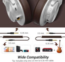OneOdio A70 Bluetooth Over Ear Headphones, Wireless Headphones w/ 72H Playtime, Hi-Res, 3.5mm/6.35mm Wired Audio Jack for Studio Monitor & Mixing DJ E-Guitar AMP, Computer Laptop PC Tablet - Silver by TinyTreasures Baby Boutique