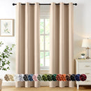 MIULEE Beige Blackout Curtains for Bedroom Living Room 84 Inches Long 2 Panels, Thermal Insulated Room Darkening Drapes Solid Grommet Top Noise Reduction Light Blocking Window Treatments 40x84 Inch by TinyTreasures Baby Boutique