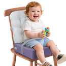 Booster Seat for Kitchen Chair with Comfy Backrest and Adjustable Safety Buckles,Non-Slip Kid Toddler Booster Seat for Dining Table,Portable PU Travel Baby Booster Increasing Cushion Chair by TinyTreasures Baby Boutique