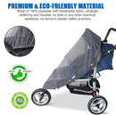 Mosquito Net for Stroller - Grey Sun Shade Protection Infant Stroller Mosquito Net and Car Seat - 2Pack Portable Bug Netting (Grey) by TinyTreasures Baby Boutique