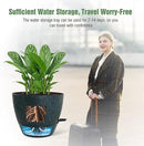 WOUSIWER 10 inch Self Watering Planters, 2 Pack Large Plastic Plant Pots with Deep Reservior and High Drainage Holes for Indoor Outdoor Plants and Flowers, Speckled Black with Green by GreenHaven Gardens