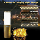 Camping Lantern with 49.2FT String, 2 in 1 Outdoor Warm White String Lights with 4 Modes & 5 Modes Rechargeable Camping Lamp IPX4 Waterproof Portable LED Tent Light for Outdoor Yard Garden Decoration by GreenHaven Gardens
