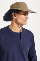 Men's Shapeable Wide Brim Hat - UPF 50 Sun Protection - Maximum Coverage on Your Next Adventure - Sun Fearless Leo Hat by GreenHaven Gardens