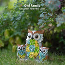 Solar Garden Statue Lights Owl Figurine with LED Lights, Outdoor Garden Succulent Ornaments Christmas Gift Waterproof Decoration for Outside Patio Yard Lawn Decor by GreenHaven Gardens
