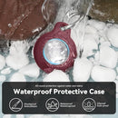 Upgrade Waterproof 4 Pack Airtags Holder with Apple Airtags Keychain, Hard PC Air Tag Case, Anti-Scratch & Shock Air tag Holder, Men's Women's Keyrings & Keychains -Black+Wine Red+White+Pink by TinyTreasures Baby Boutique