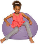 Posh Creations Bean Bag Chair for Kids, Teens, and Adults Includes Removable and Machine Washable Cover, Heather Lavender, 38in - Large by TinyTreasures Baby Boutique