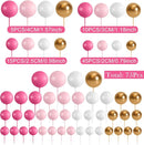75 Pieces Cake Balls Topper Decorations Foam Cupcake Topper Mini Balloon Cake Topper Balls Cake Picks for Cake Deco Birthday Party Wedding（Rose Pink, Pink, Gold, White） by TinyTreasures Baby Boutique