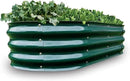 Gardmax Galvanized Raised Garden Bed, Lightweight Planter Boxes Outdoor with Easy Assembly, Large Garden Bed for Vegetables, Fruits, Flower Dark Green 8FT by CozyNest Decor