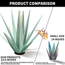 Large Tequila Rustic Sculpture, Rustic Metal Agave Plants for Outdoor Patio Yard, Home Decor Hand Painted Metal Agave Garden Yard Statue, Outdoor Lawn Ornaments (Mint Green - L) by GreenHaven Gardens