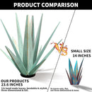 Large Tequila Rustic Sculpture, Rustic Metal Agave Plants for Outdoor Patio Yard, Home Decor Hand Painted Metal Agave Garden Yard Statue, Outdoor Lawn Ornaments (Mint Green - L) by GreenHaven Gardens