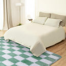 Super Soft Rug for Bedroom, 8x10 ft Sage Green and White Area Rug Classic Checkered Shaggy Anti-Skid High Pile Soft Fluffy Rug Fuzzy Carpet for Living Room Bedroom Kids Room Nursery, Dorm by TinyTreasures Baby Boutique
