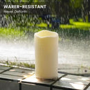 Waterproof Flameless Remote Control Candles 12PACK（D3''*H5.5''） Battery Operated Flickering LED Pillar Candle，plastic with 10-Key 24Hours Timer for Outdoor/Indoor Party Garden Lanterns Porch Ivory by GreenHaven Gardens