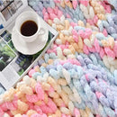 Ultra Soft Chunky Knit Blanket Throw -40x50 Hand Knitted Warm Chenille Throw Blanket, Home Decor Soft Thick Yarn Cable Knit Blanket Breathable Fleece Banket Christmas for Couch Bed Sofa Best GIF by CozyNest Decor