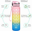 Enerbone Water Bottle, Leakproof BPA & Toxic Free, Motivational Water Bottle with Times to Drink and Straw, Fitness Sports Water Bottle with Strap for Office, Gym, Outdoor Sports by CozyNest Decor