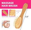 Goat Baby Hair Brush Set, Wooden Comb Massage Scalp Comb, Safe Natural Hair Care Kit, Soft Silicone Bath Brush for Newborns Toddlers (Brush Set+ Massager) by TinyTreasures Baby Boutique