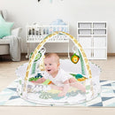 Baby Play Mat, 4-in-1 Baby Play Gym Tummy Time Mat with Ball Pit and 5 Detachable Toys for Newborn to Develop Sensory Exploration and Motor Skill 0-6-12 Months by TinyTreasures Baby Boutique
