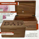Unique Dad Gifts from Kids - Custom Acacia Wood Keepsake Box for Memories with Engraved Children Names, Personalized Gift Fathers Day from Daughter and Son, Dad Birthday Gift from Kids, 8x6x4 in by TinyTreasures Baby Boutique