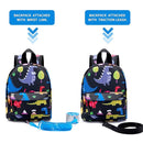 Accmor Toddler Backpack Leash with Anti Lost Wrist Link, Cute Mini Child Walking Harnesses Keep Kids Close Back Pack Rope Tether Rein for Baby Boys (Black/Dino) by TinyTreasures Baby Boutique