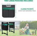 TomCare Garden Kneeler and Seat 10.64” Wider Larger Soft Kneeling Pad Garden Bench with 2 Large Tool Pouches Heavy Duty Garden Stool Foldable Tools Gardening Gifts for Women Men Gardeners by GreenHaven Gardens
