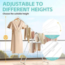 APEXCHASER Clothes Drying Rack, Oversized Drying Rack Clothing with Height-Adjustable, Foldable Gullwings Metal Laundry Rack, Indoor Outdoor Use, No Assembly, White by CozyNest Decor