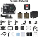 AKASO EK7000 4K30FPS 20MP WiFi Action Camera with EIS Ultra HD 131FT Waterproof Underwater Camera Remote Control 4X Zoom Support External Microphone Black by TinyTreasures Baby Boutique